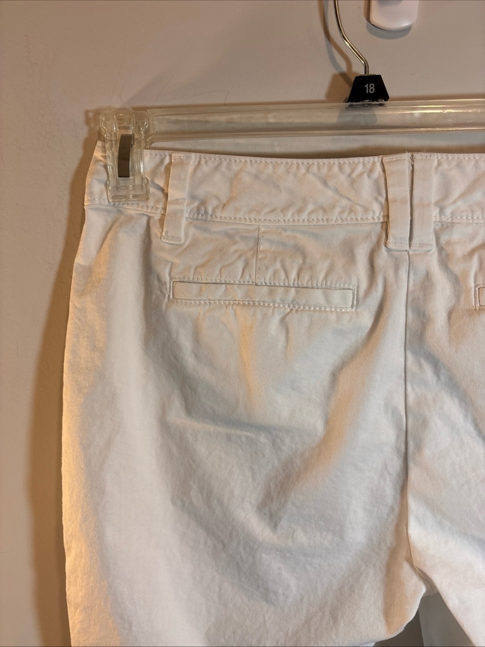 Ann Taylor Classic Women's White Cotton Bermuda Shorts. 726 - Picture 7 of 9